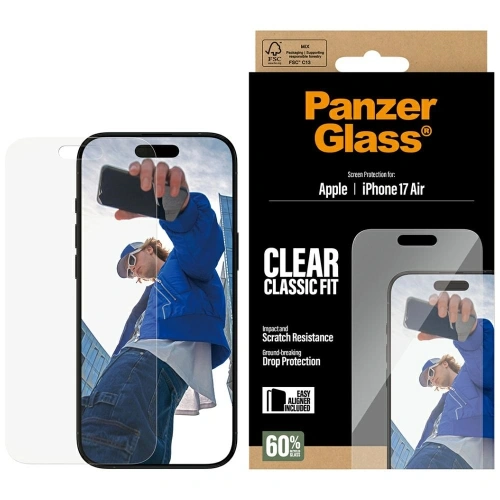 Szkło hartowane PanzerGlass Classic Fit EasyAligner do Apple iPhone Air