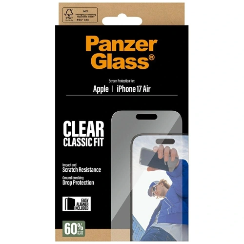 Szkło hartowane PanzerGlass Classic Fit EasyAligner do Apple iPhone Air