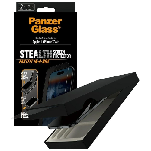 Szkło hartowane PanzerGlass Stealth Ultra-Wide Fit Fastfit do Apple iPhone Air