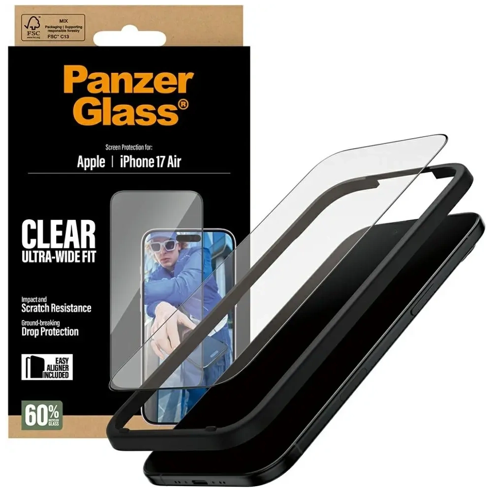 Szkło hartowane PanzerGlass Ultra-Wide Fit EasyAligner do Apple iPhone Air