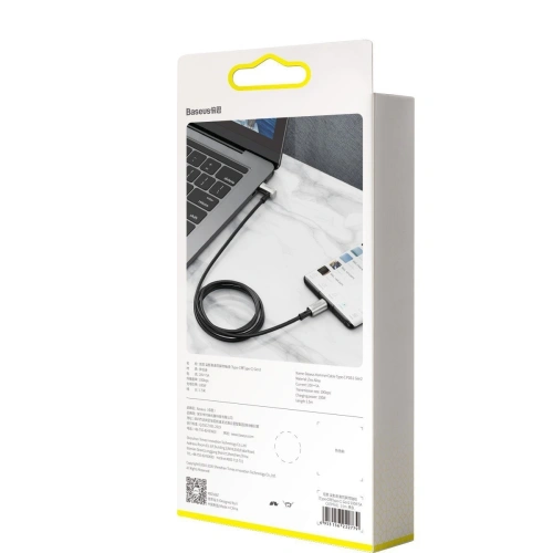 Kup Cablul unghiular USB-C 3.1 Baseus Hammer, 100W, PD, 4K 1.5m (negru-gri) - BSU1702BLKGRY - {ean13} - Sklep Home Screen