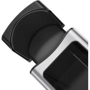 Baseus Deluxe fém autós rendező pohártartóval, 2x USB töltési lehetőség (ezüst)
