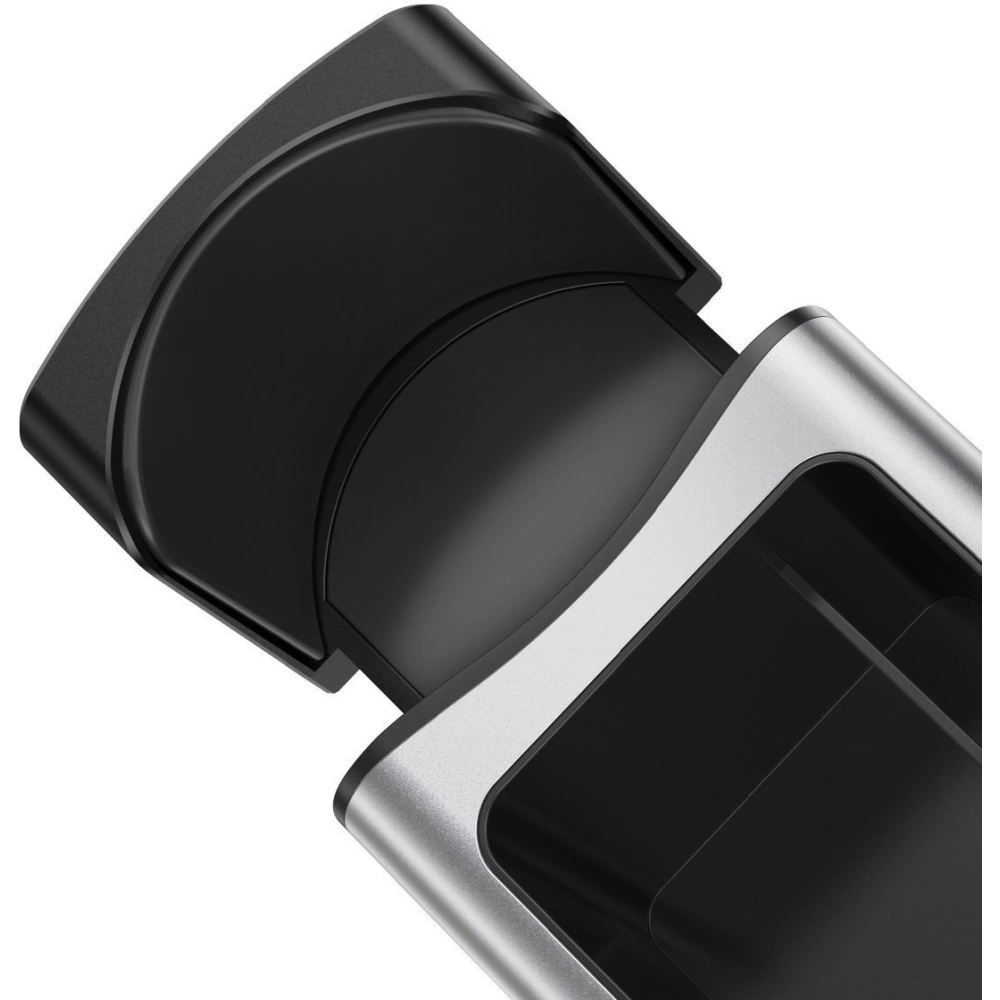 Baseus Deluxe Metalowy organizer samochodowy z uchwytem na kubek, 2x ładowanie USB (srebrny)