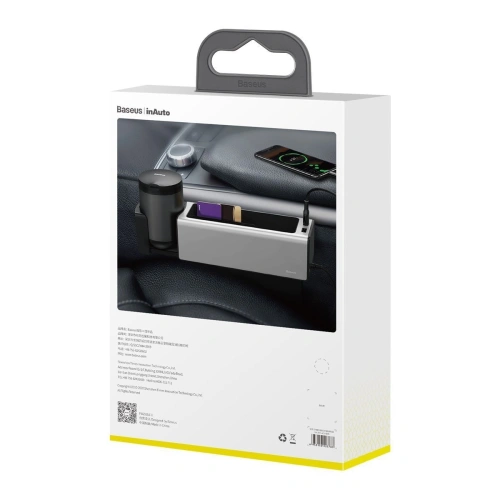 Kup Baseus Deluxe Metall Auto-Organizer mit Getränkehalter, 2x USB-Laden (silber) - BSU1706SLV - {ean13} - Sklep Home Screen