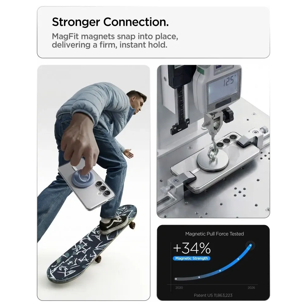 Etui Spigen Ultra Hybrid Mag MagSafe do Samsung Galaxy S26 Clear/white