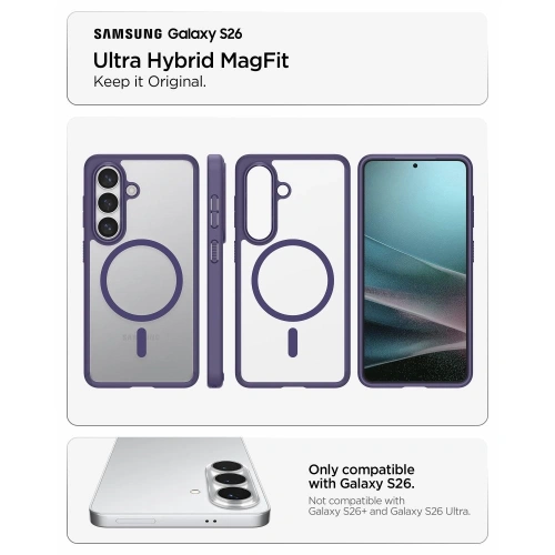 Etui Spigen Ultra Hybrid Mag MagSafe do Samsung Galaxy S26 Deep Purple