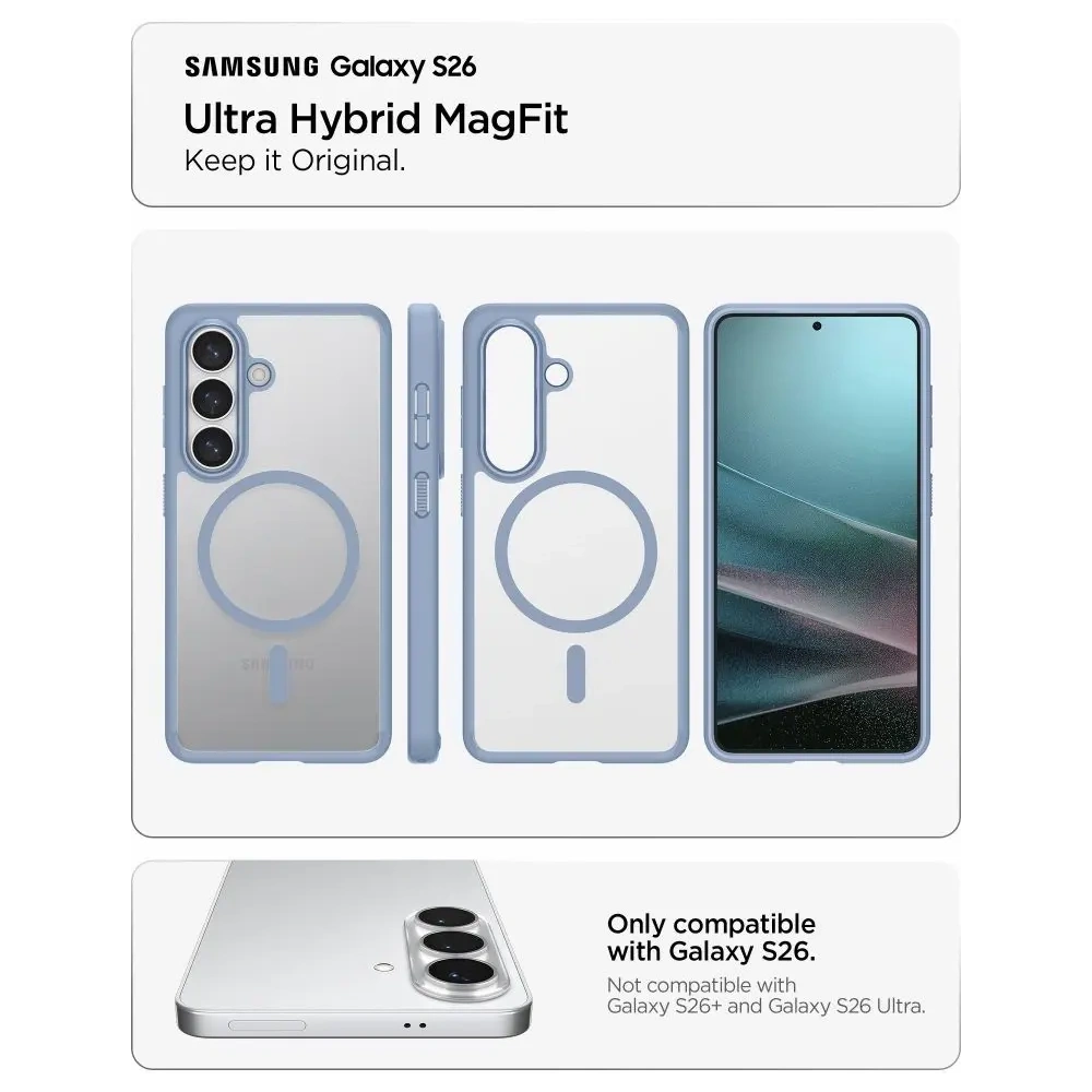 Etui Spigen Ultra Hybrid Mag MagSafe do Samsung Galaxy S26 Light Blue