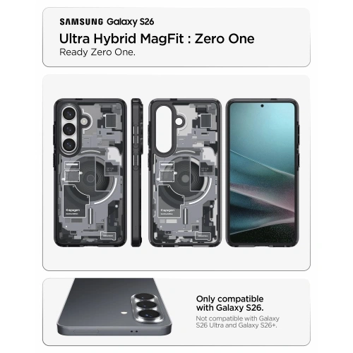 Etui Spigen Ultra Hybrid Mag MagSafe do Samsung Galaxy S26 Zero One Black