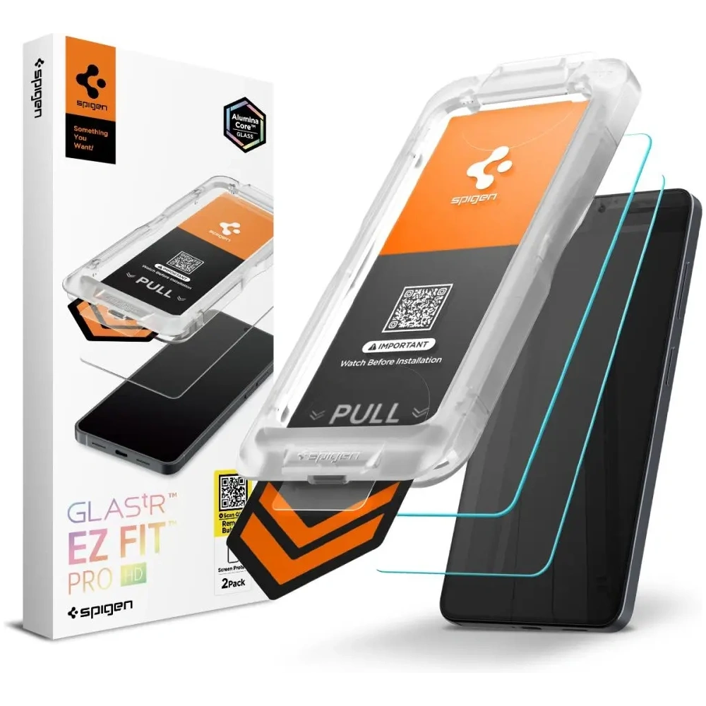 Szkło hartowane Spigen Glas.tr EZ Fit Pro AluminaCore HD do Samsung Galaxy S26 Clear [2 PACK]