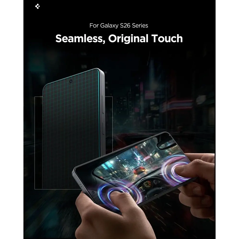 Szkło hartowane Spigen Glas.tr EZ Fit Pro AluminaCore HD do Samsung Galaxy S26 Clear [2 PACK]