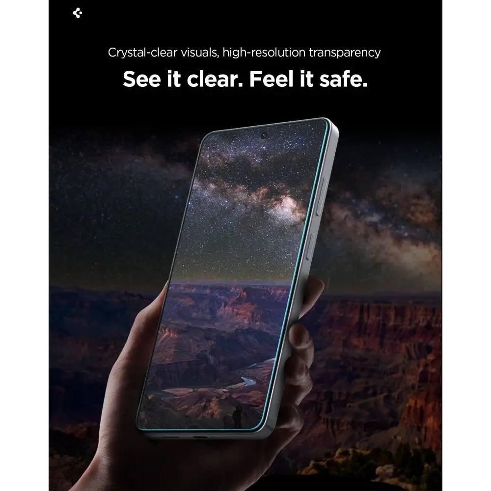 Szkło hartowane Spigen Glas.tr EZ Fit Pro AluminaCore HD do Samsung Galaxy S26 Clear [2 PACK]