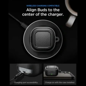 Etui Spigen Rugged Armor do Samsung Galaxy Buds 4 / 4 Pro Matte Black