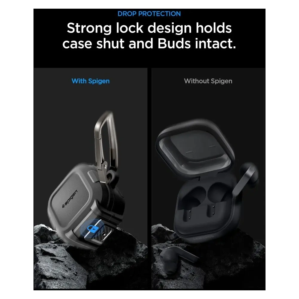 Etui Spigen Lock Fit do Samsung Galaxy Buds 4 / 4 Pro Matte Black