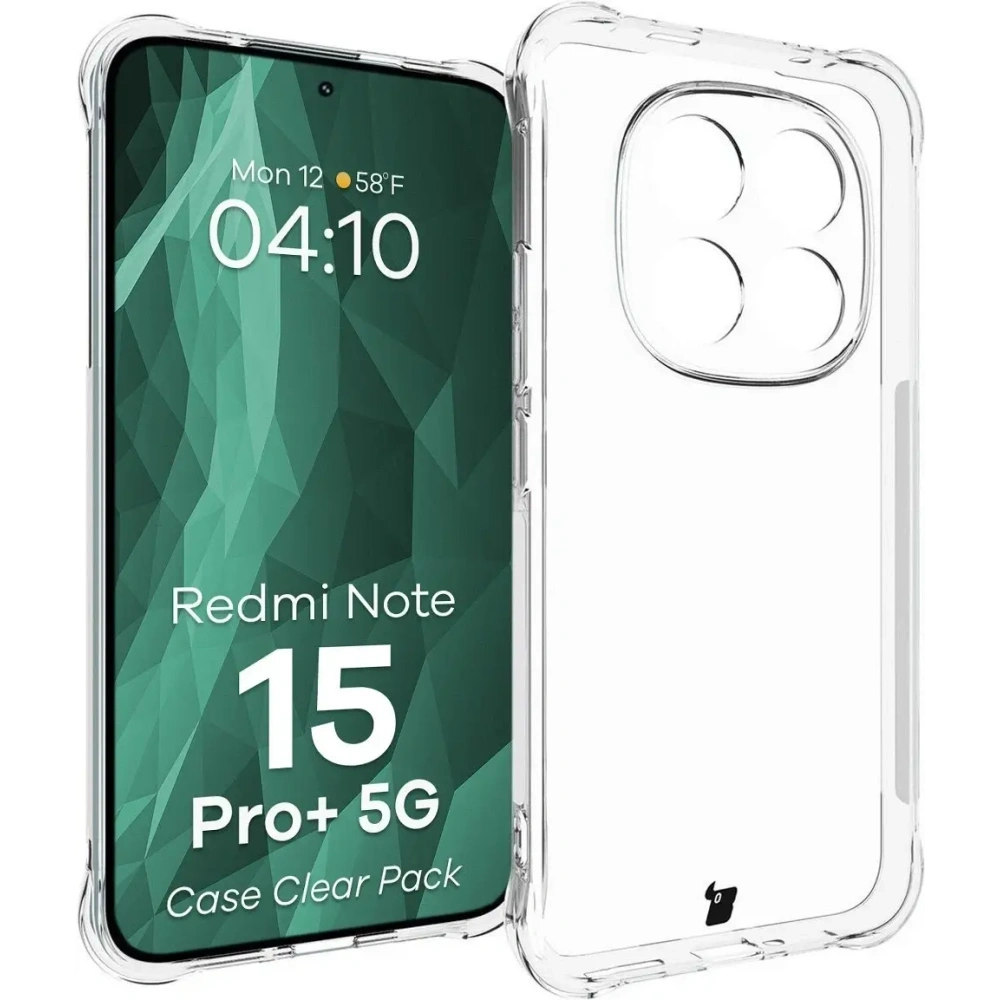 Elastyczne etui + 2x folia na ekran Bizon Case Clear Pack do Xiaomi Redmi Note 15 Pro+ Plus 5G