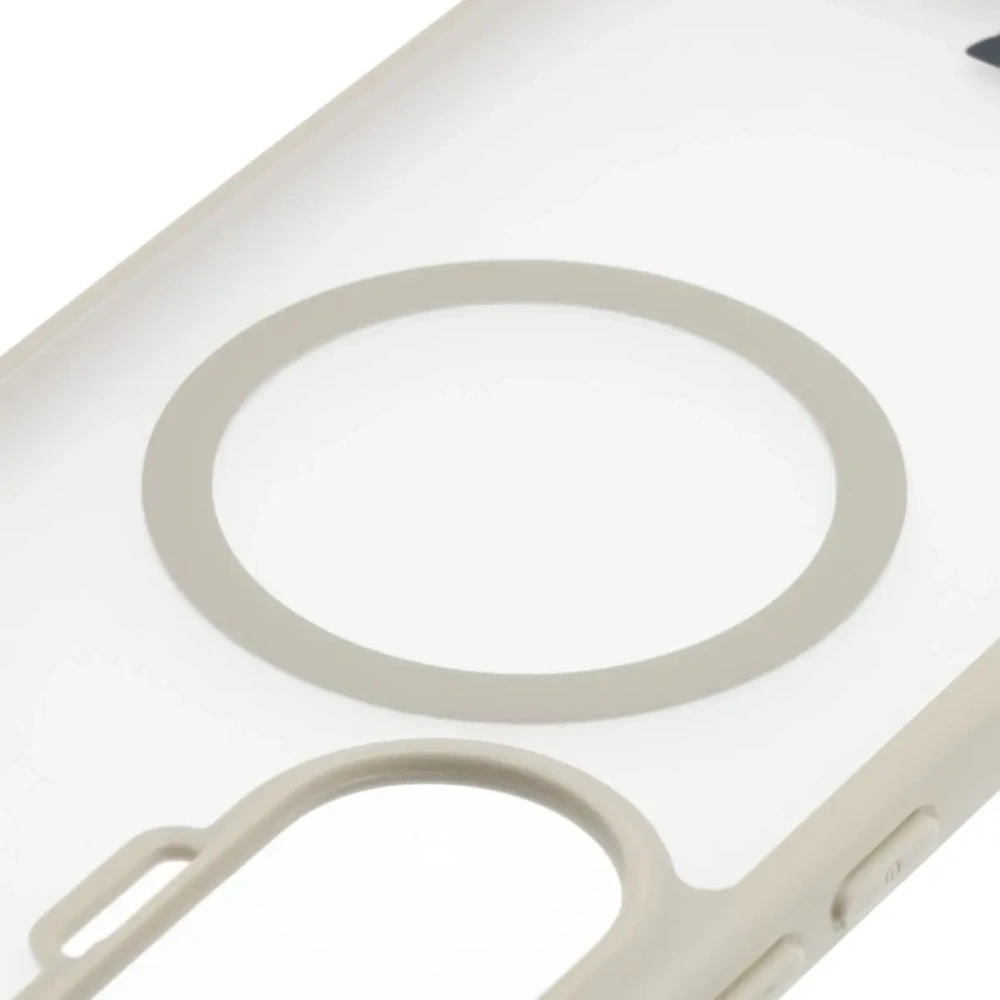 Etui z pierścieniem magnetycznym + szkło hartowane Bizon MatteO Pack do Xiaomi POCO F7, przydymione-beżowe