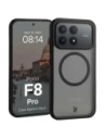 Etui z pierścieniem magnetycznym + szkło hartowane Bizon MatteO Pack do Xiaomi POCO F8 Pro, przydymione-czarne