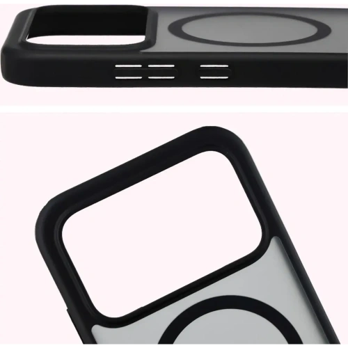 Etui z pierścieniem magnetycznym + szkło hartowane Bizon MatteO Pack do Xiaomi POCO F8 Pro, przydymione-czarne