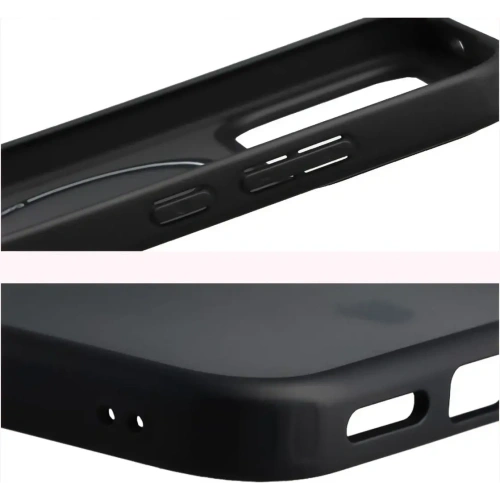 Etui z pierścieniem magnetycznym + szkło hartowane Bizon MatteO Pack do Xiaomi POCO F8 Pro, przydymione-czarne