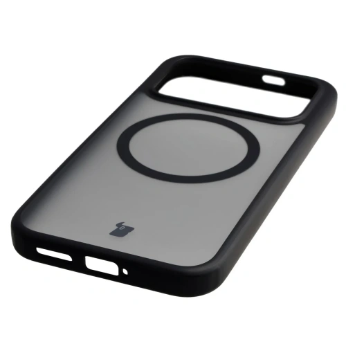 Etui z pierścieniem magnetycznym + szkło hartowane Bizon MatteO Pack do Xiaomi POCO F8 Pro, przydymione-czarne