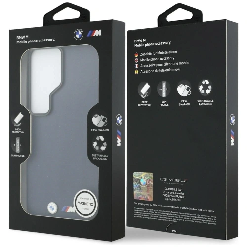 Etui BMW M Metal Logo MagSafe do Samsung Galaxy S26 Ultra granatowy