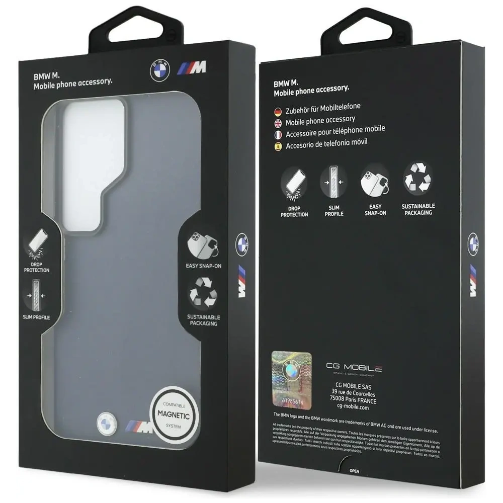 Etui BMW M Metal Logo MagSafe do Samsung Galaxy S26 Ultra granatowy