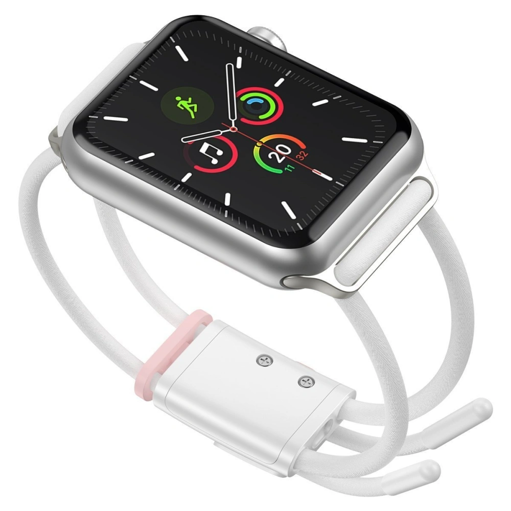 Pasek Baseus Lets Go Apple Watch 4/5/6/7/SE/8/9/Ultra 44/45/49mm (biało-różowy)