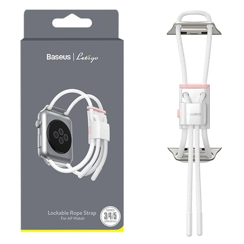 Buy Baseus Let\'s Go strap Apple Watch 3/4/5 42mm/44mm (white&pink) - BSU1713WHTPNK - {ean13} - Home Screen Store Europe