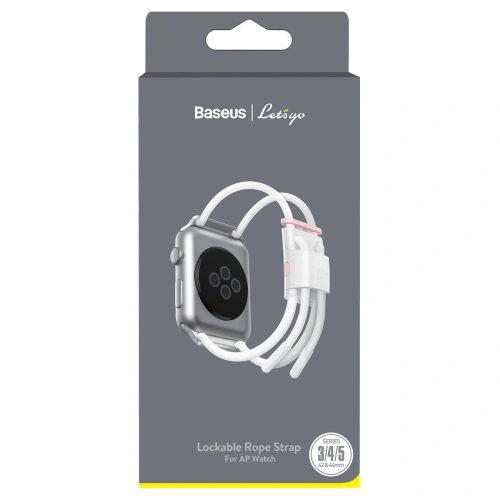 Buy Baseus Let\'s Go strap Apple Watch 3/4/5 42mm/44mm (white&pink) - BSU1713WHTPNK - {ean13} - Home Screen Store Europe