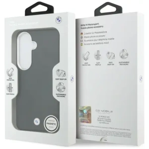 Etui BMW Sign Metal Logo MagSafe do Samsung Galaxy S26 czarny