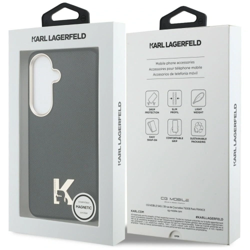 Etui Karl Lagerfeld K Metal Logo MagSafe do Samsung Galaxy S26 czarny