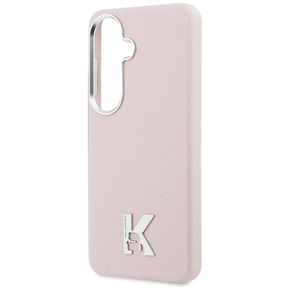 Etui Karl Lagerfeld K Metal Logo MagSafe do Samsung Galaxy S26 różowy