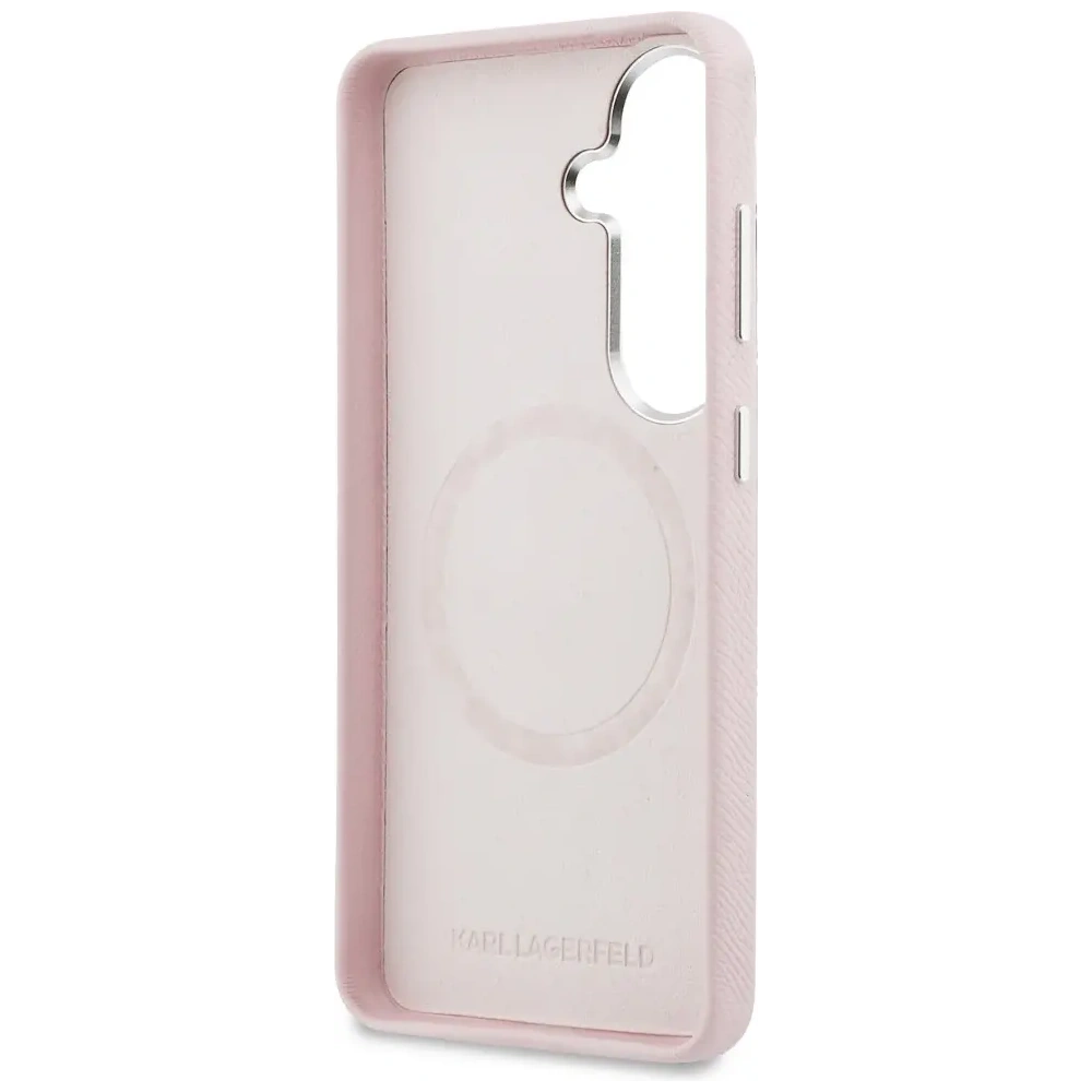 Etui Karl Lagerfeld K Metal Logo MagSafe do Samsung Galaxy S26 różowy