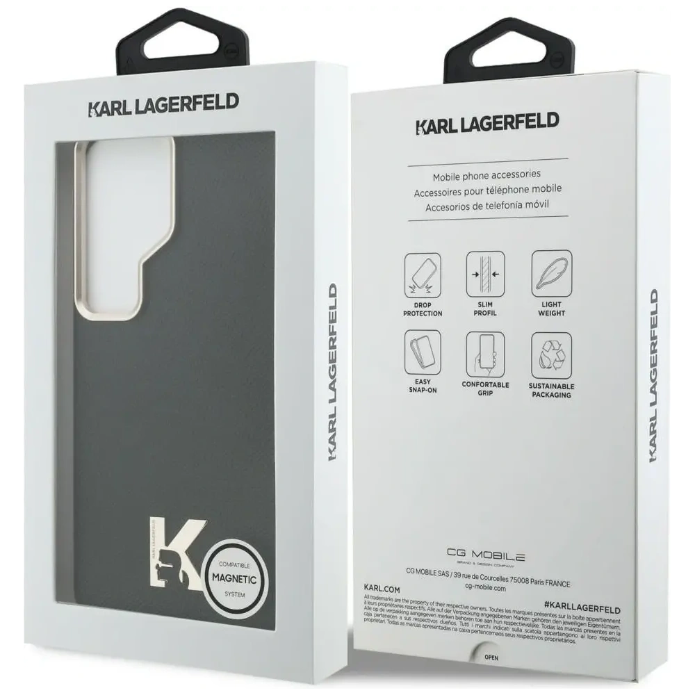 Etui Karl Lagerfeld K Metal Logo MagSafe do Samsung Galaxy S26 Ultra czarny
