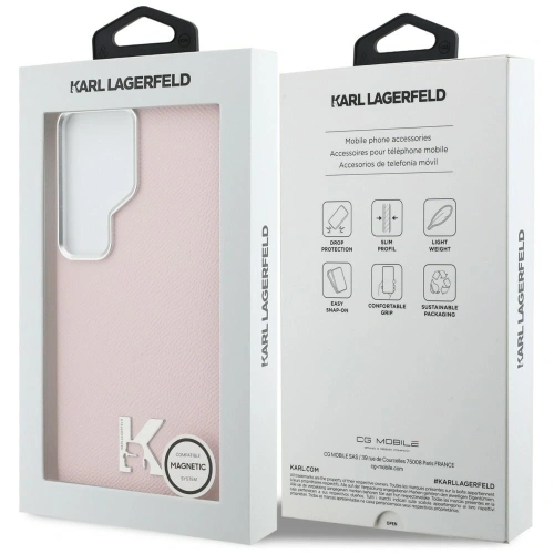 Etui Karl Lagerfeld K Metal Logo MagSafe do Samsung Galaxy S26 Ultra różowy