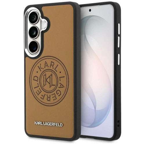 Etui Karl Lagerfeld Perforated KL MagSafe do Samsung Galaxy S26 brązowy
