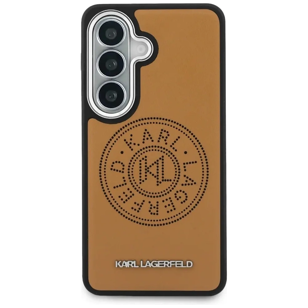 Etui Karl Lagerfeld Perforated KL MagSafe do Samsung Galaxy S26 brązowy