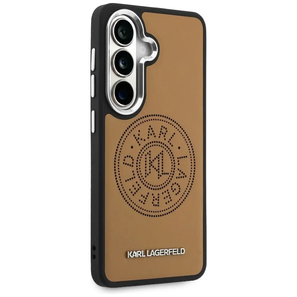 Etui Karl Lagerfeld Perforated KL MagSafe do Samsung Galaxy S26 brązowy