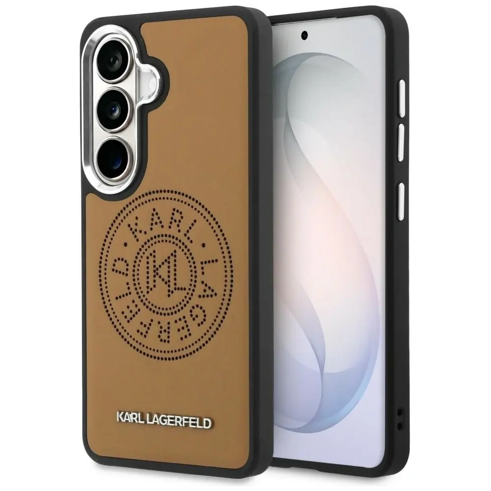 Etui Karl Lagerfeld Perforated KL MagSafe do Samsung Galaxy S26+ Plus brązowy