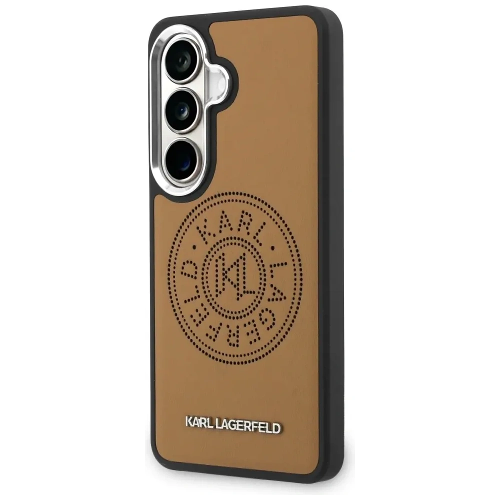 Etui Karl Lagerfeld Perforated KL MagSafe do Samsung Galaxy S26+ Plus brązowy