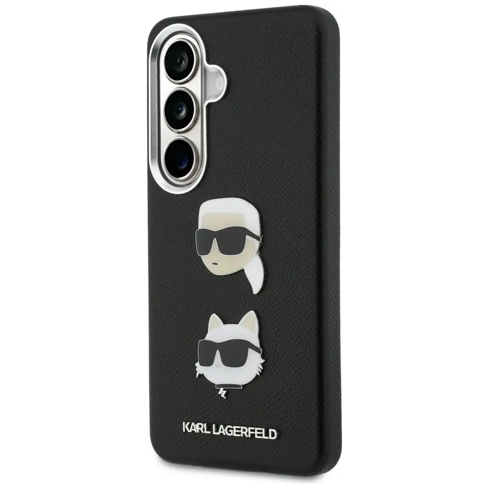 Etui Karl Lagerfeld Saffiano Double Heads Metal do Samsung Galaxy S26 czarny