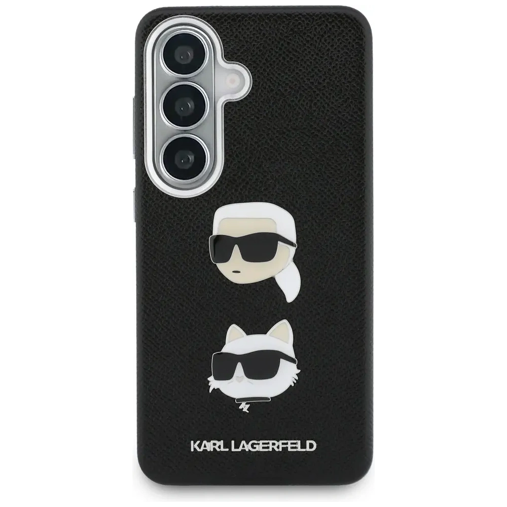Etui Karl Lagerfeld Saffiano Double Heads Metal do Samsung Galaxy S26 czarny