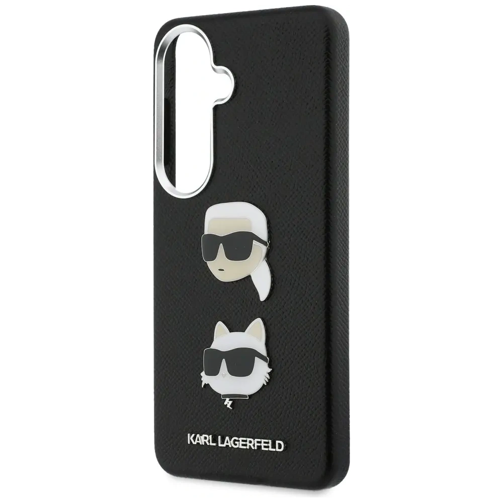 Etui Karl Lagerfeld Saffiano Double Heads Metal do Samsung Galaxy S26 czarny