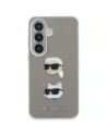 Etui Karl Lagerfeld Saffiano Double Heads Metal do Samsung Galaxy S26 srebrny