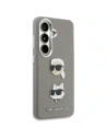 Etui Karl Lagerfeld Saffiano Double Heads Metal do Samsung Galaxy S26 srebrny