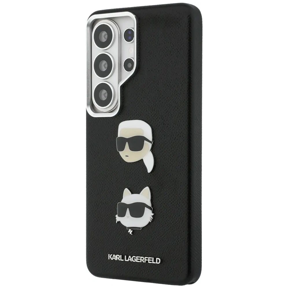 Etui Karl Lagerfeld Saffiano Double Heads Metal do Samsung Galaxy S26 Ultra czarny