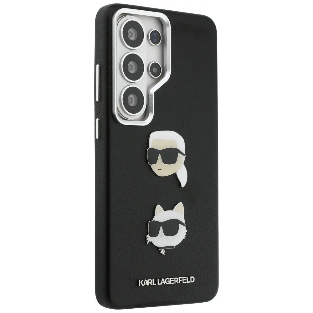 Etui Karl Lagerfeld Saffiano Double Heads Metal do Samsung Galaxy S26 Ultra czarny