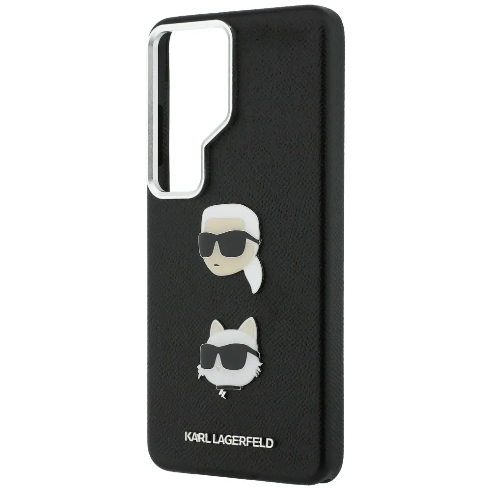Etui Karl Lagerfeld Saffiano Double Heads Metal do Samsung Galaxy S26 Ultra czarny