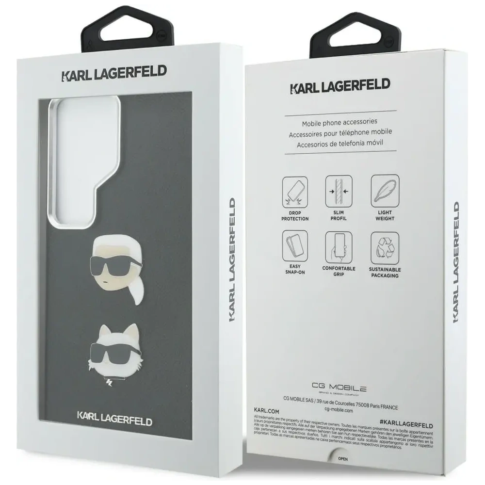 Etui Karl Lagerfeld Saffiano Double Heads Metal do Samsung Galaxy S26 Ultra czarny