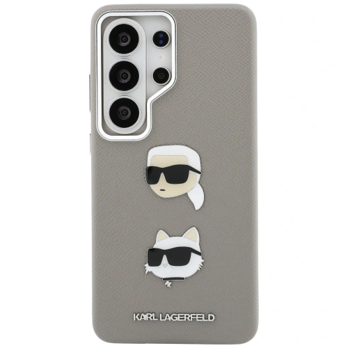 Etui Karl Lagerfeld Saffiano Double Heads Metal do Samsung Galaxy S26 Ultra srebrny
