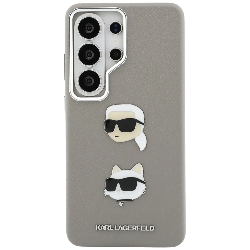 Etui Karl Lagerfeld Saffiano Double Heads Metal do Samsung Galaxy S26 Ultra srebrny